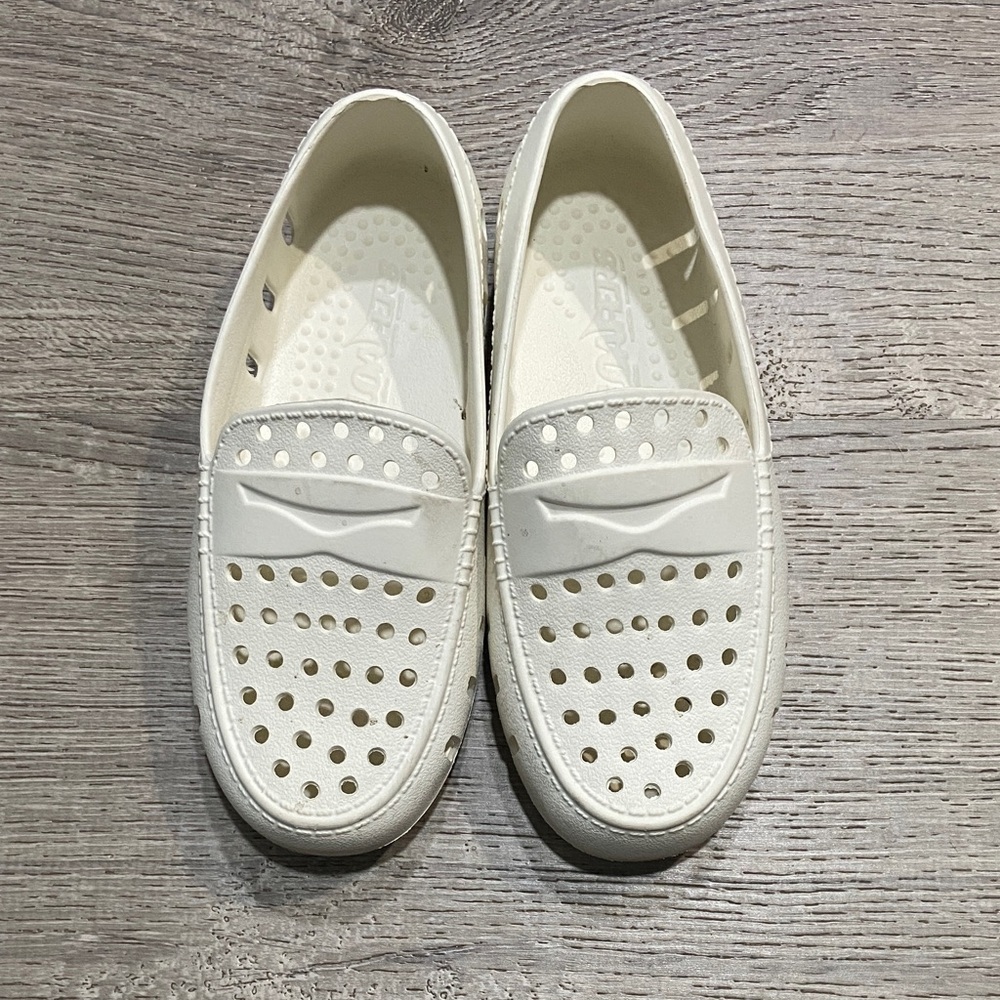 Kids White Loafers